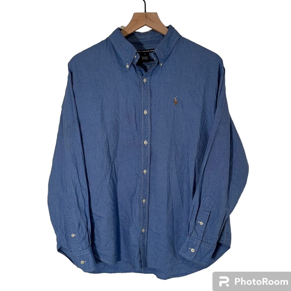 Ralph Lauren Sport Polo Oxford Long Sleeve Shirt | Boy's size 16 | Blue